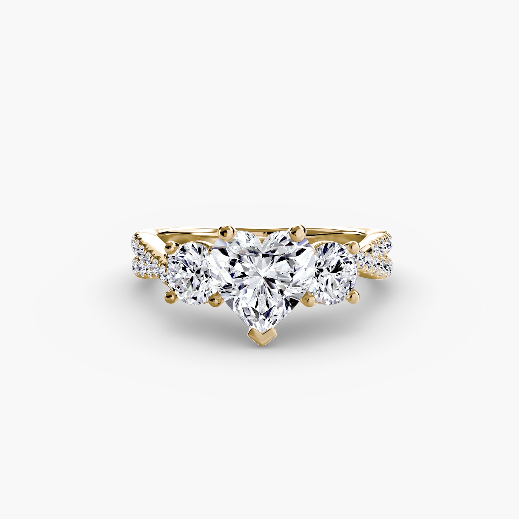Three-Stone with Pavé Band 2