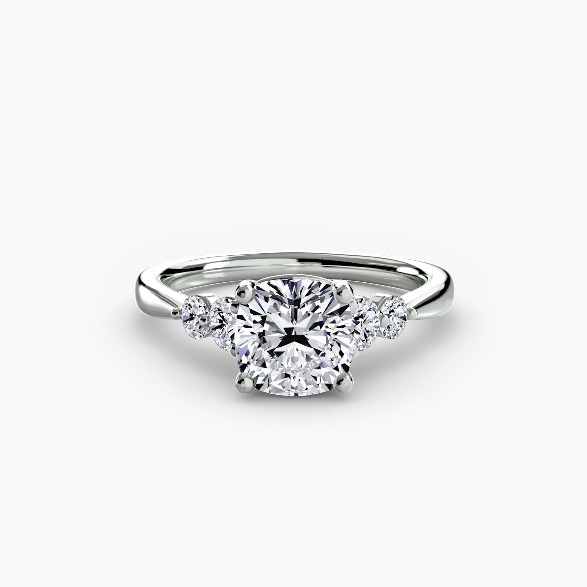 Solitaire with Shoulder Accents 2