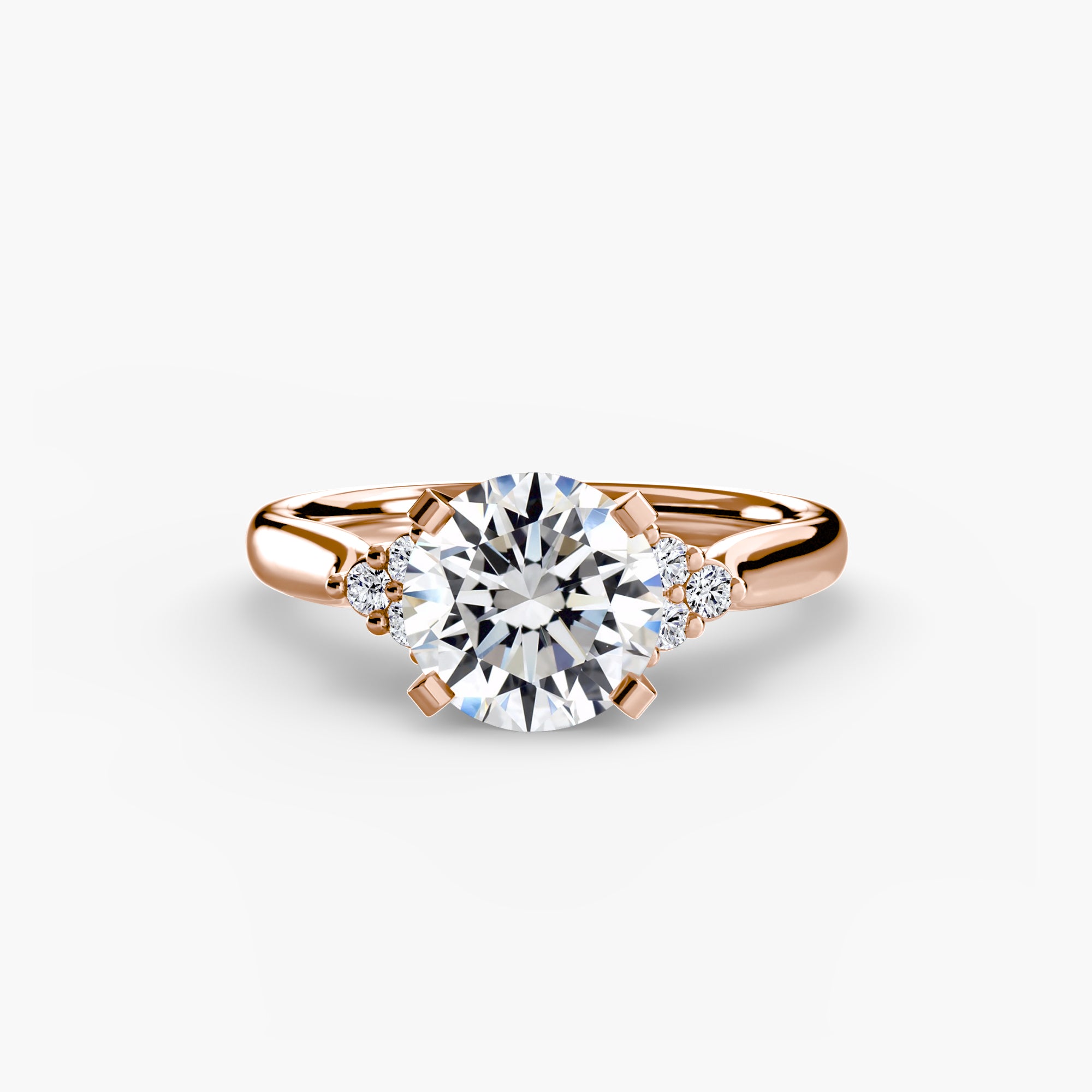 Solitaire with Cluster Shoulders 2